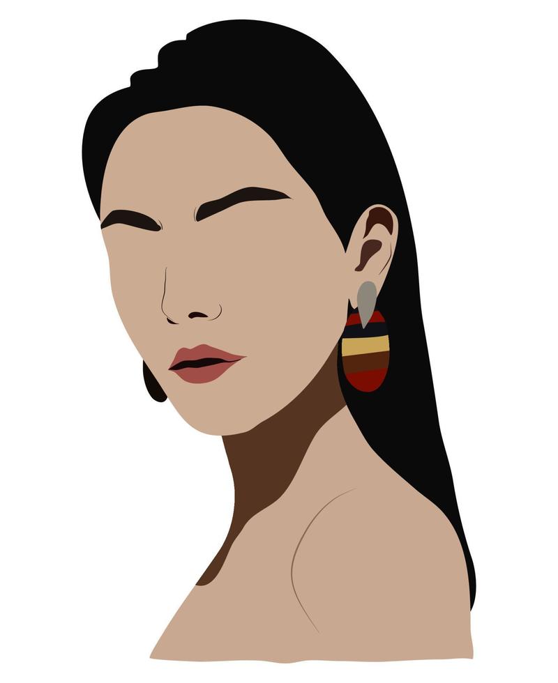 atsthetic abstract woman portrait vector