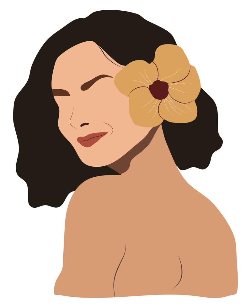 estético resumen mujer retrato vector