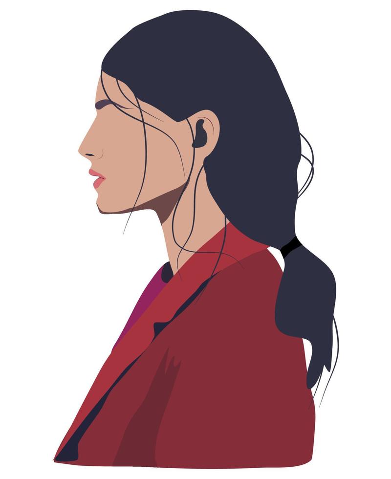 atsthetic abstract woman portrait vector