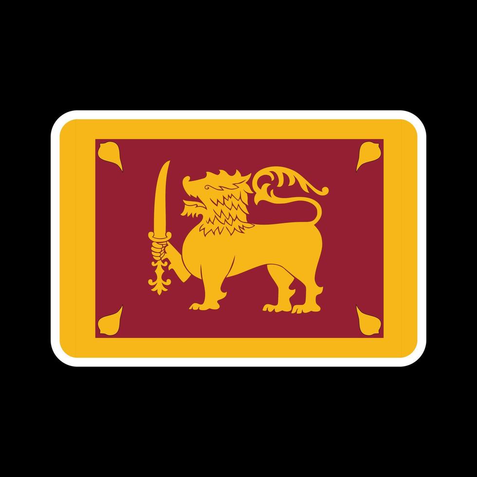 bandera de sri lanka, colores oficiales y proporción. ilustración vectorial vector