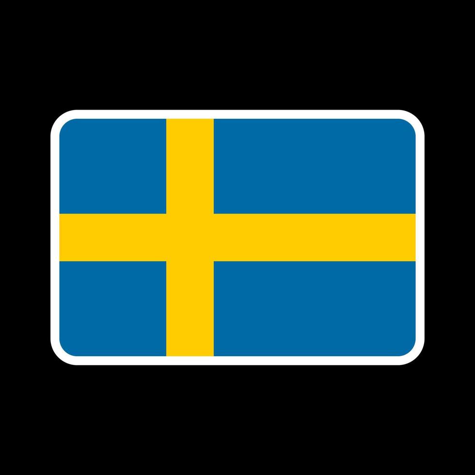 bandera sueca, colores oficiales y proporción. ilustración vectorial vector