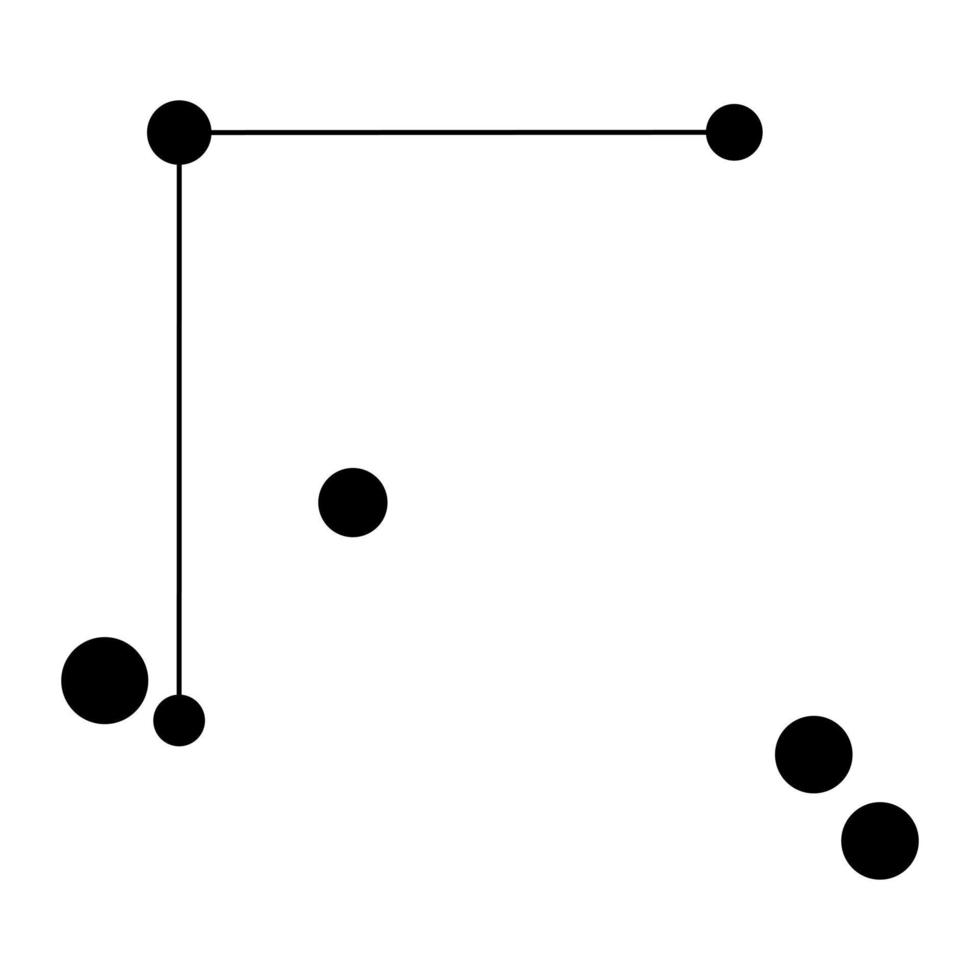 Coma Berenices constellation map. Vector illustration.
