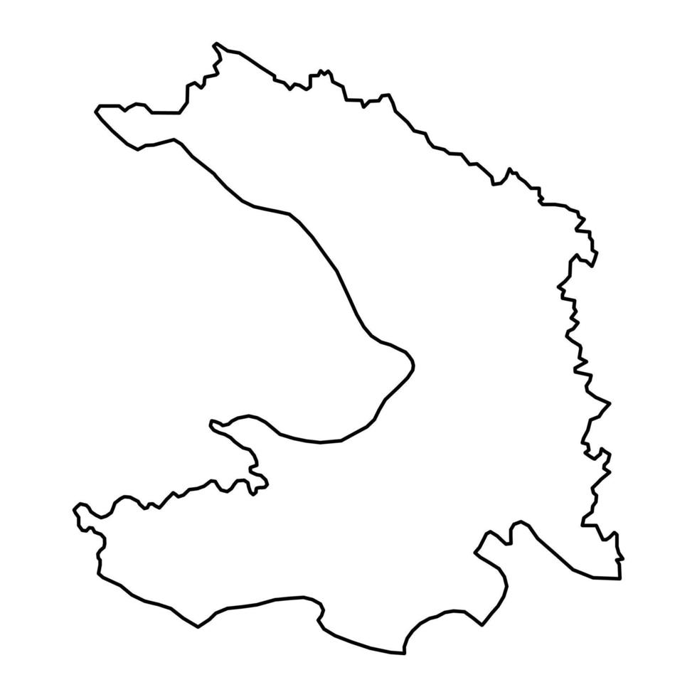 costero karst mapa, región de Eslovenia. vector ilustración.