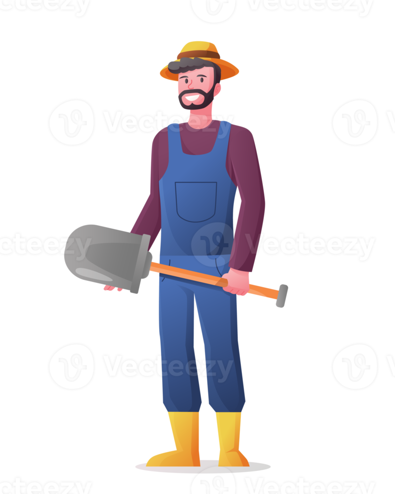 Gärtner Farmer Hobby und Garten Job Illustration png