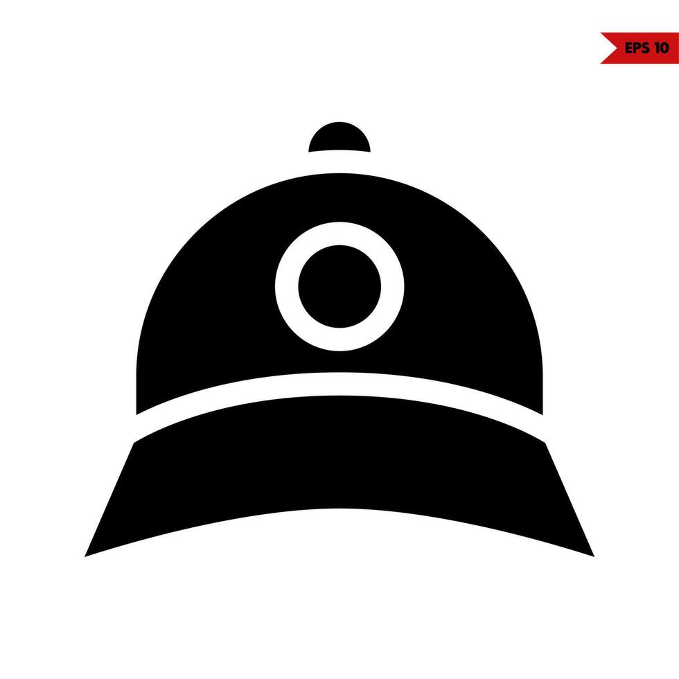 hat glyph icon vector