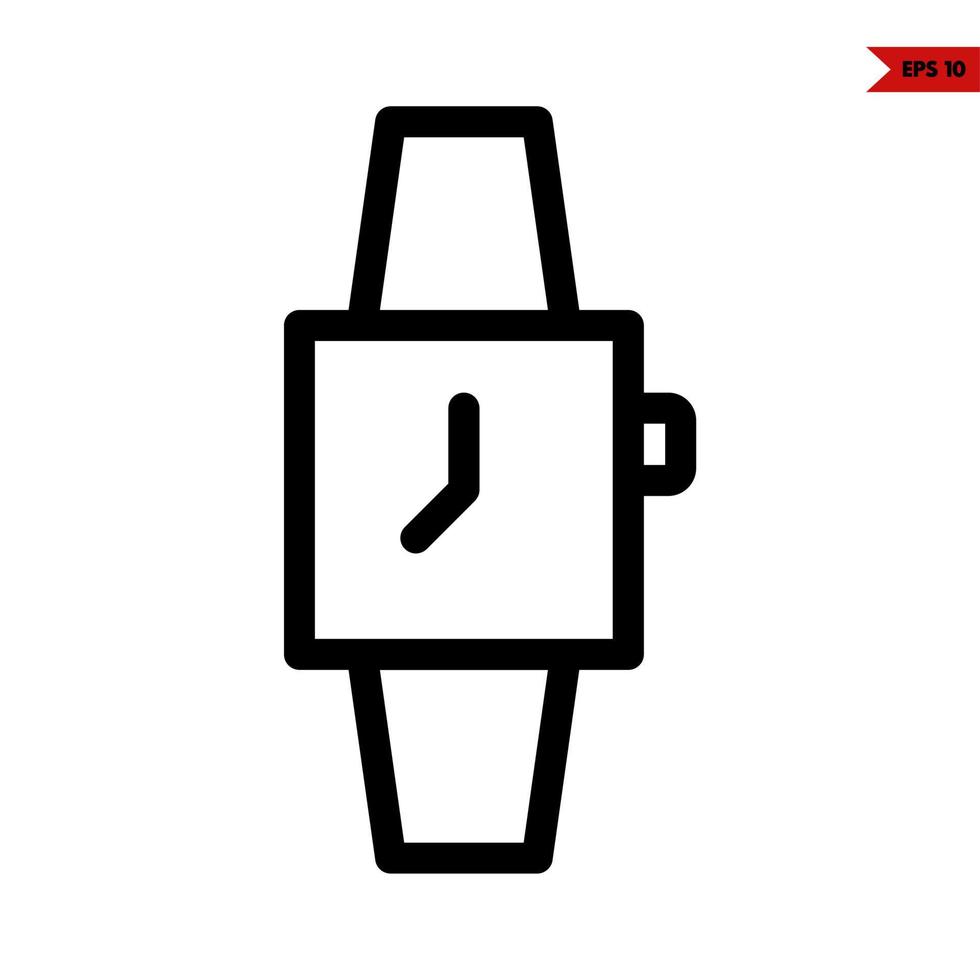 wristwatch line icon vector