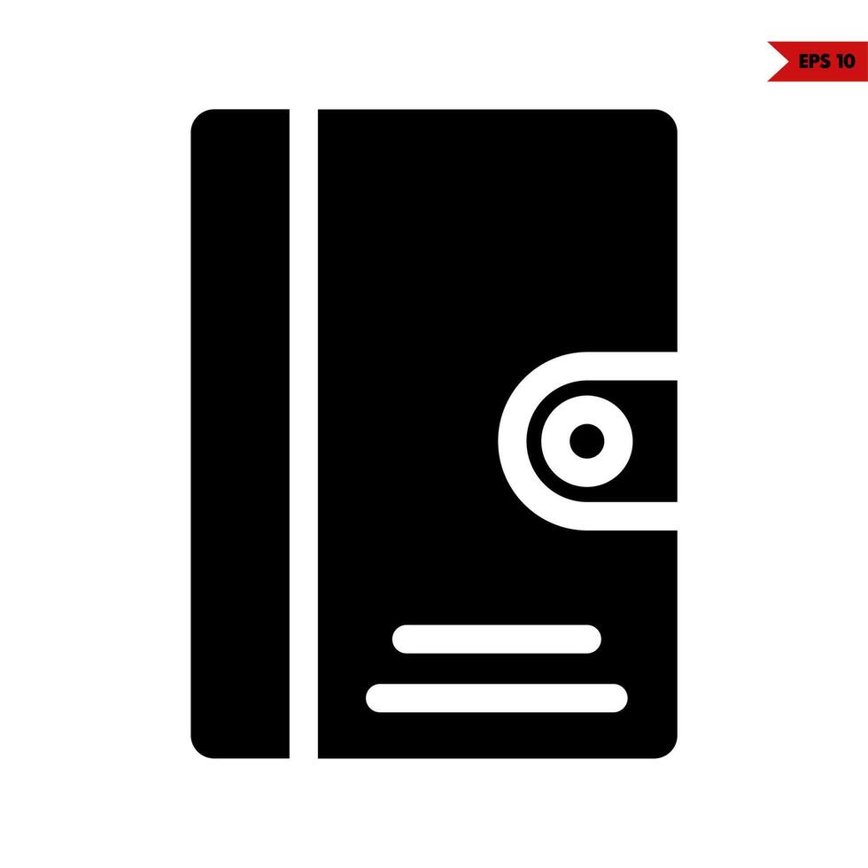 notebook glyph icon vector