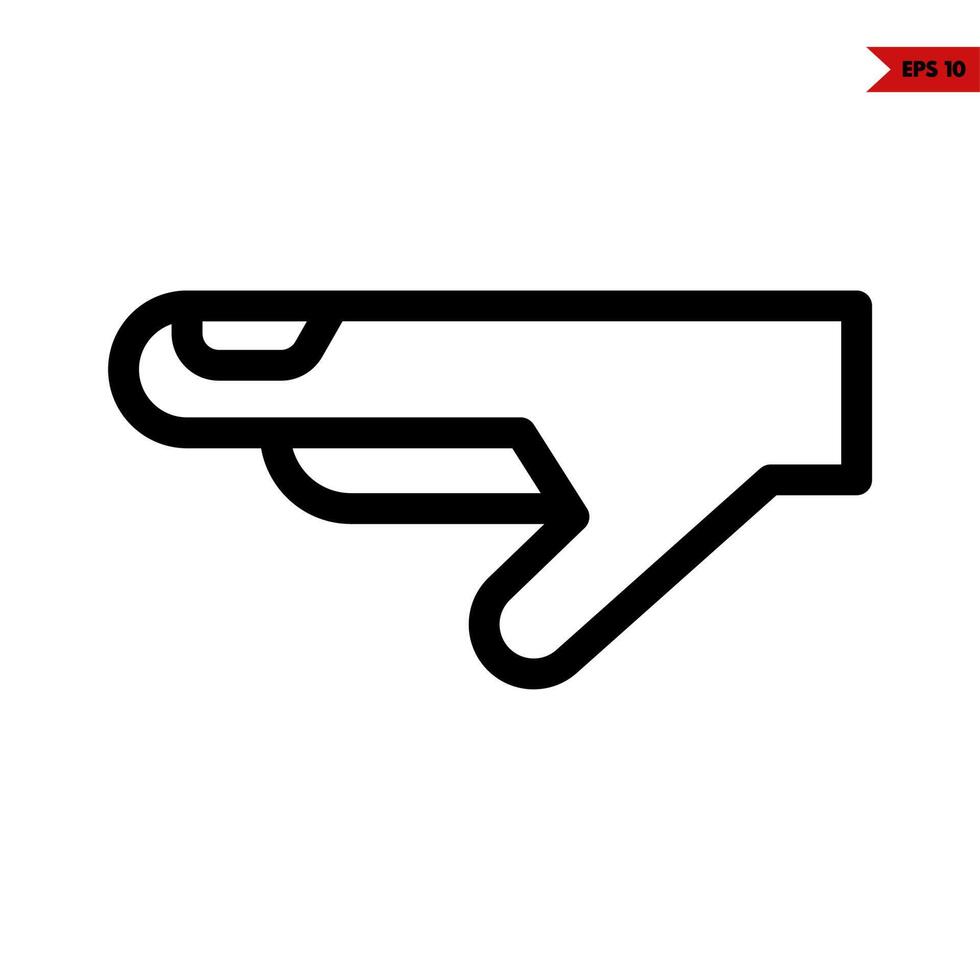 icono de línea de mano vector