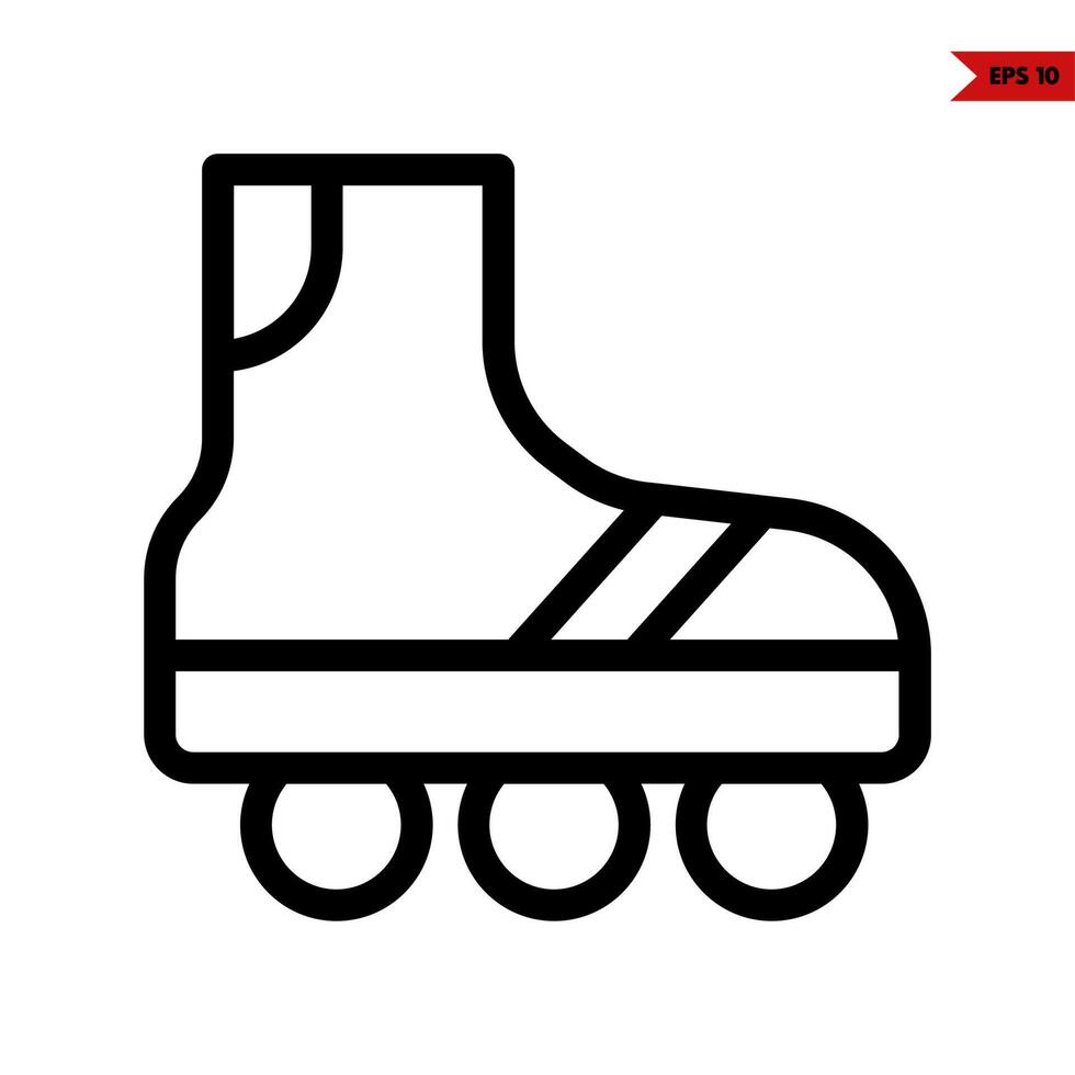 roller skate line icon vector