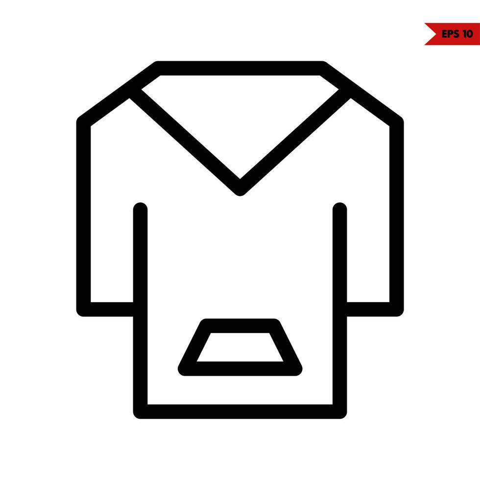 tshirt line icon vector