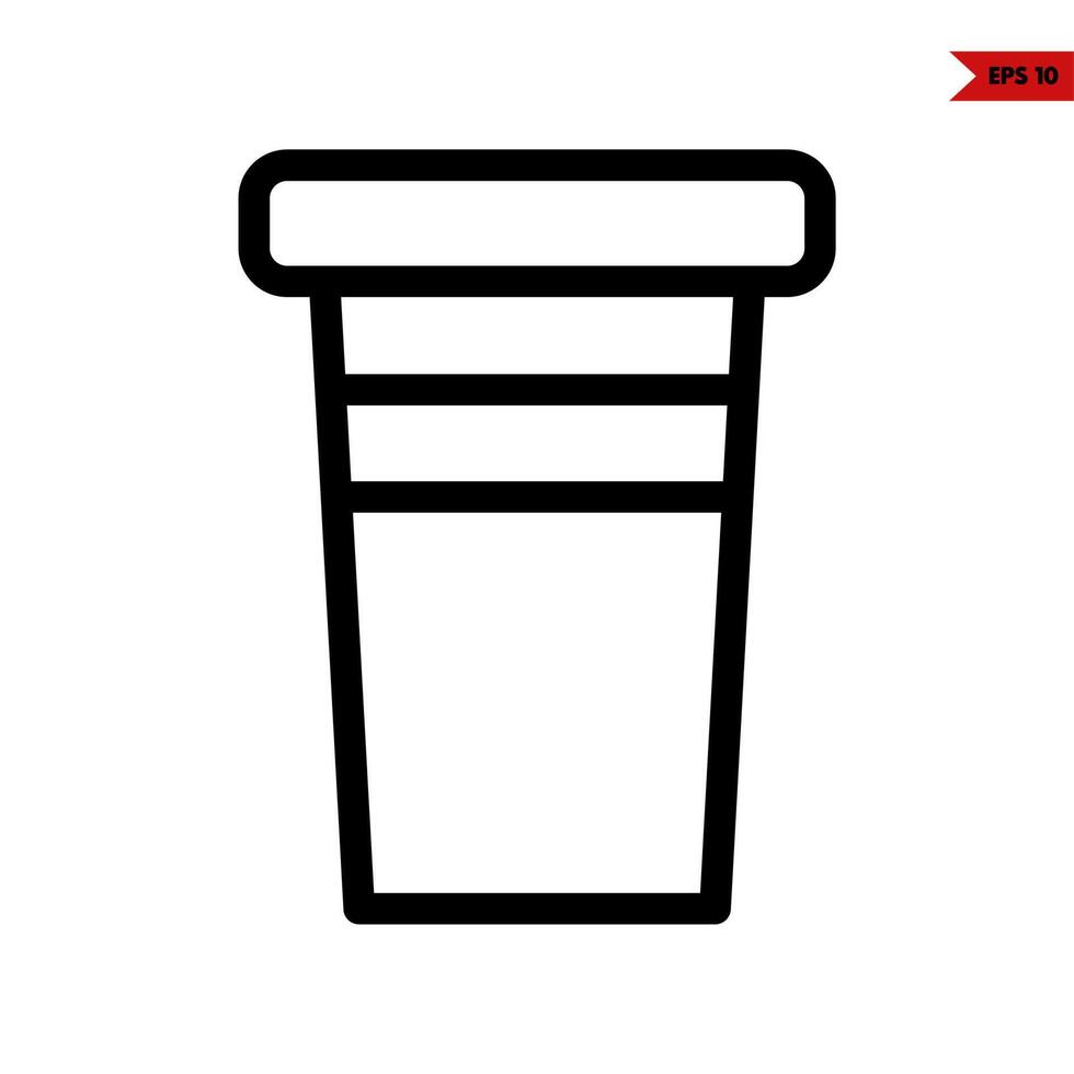 glass line icon vector