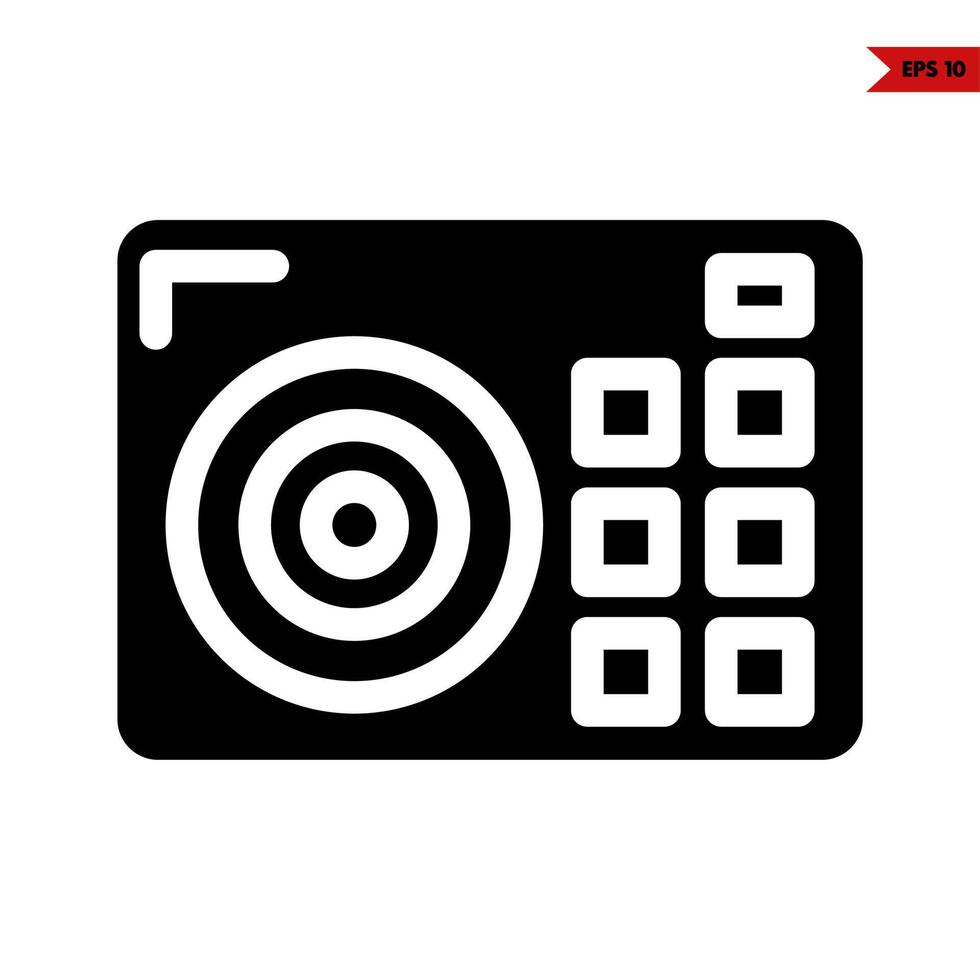 camera glyph icon vector