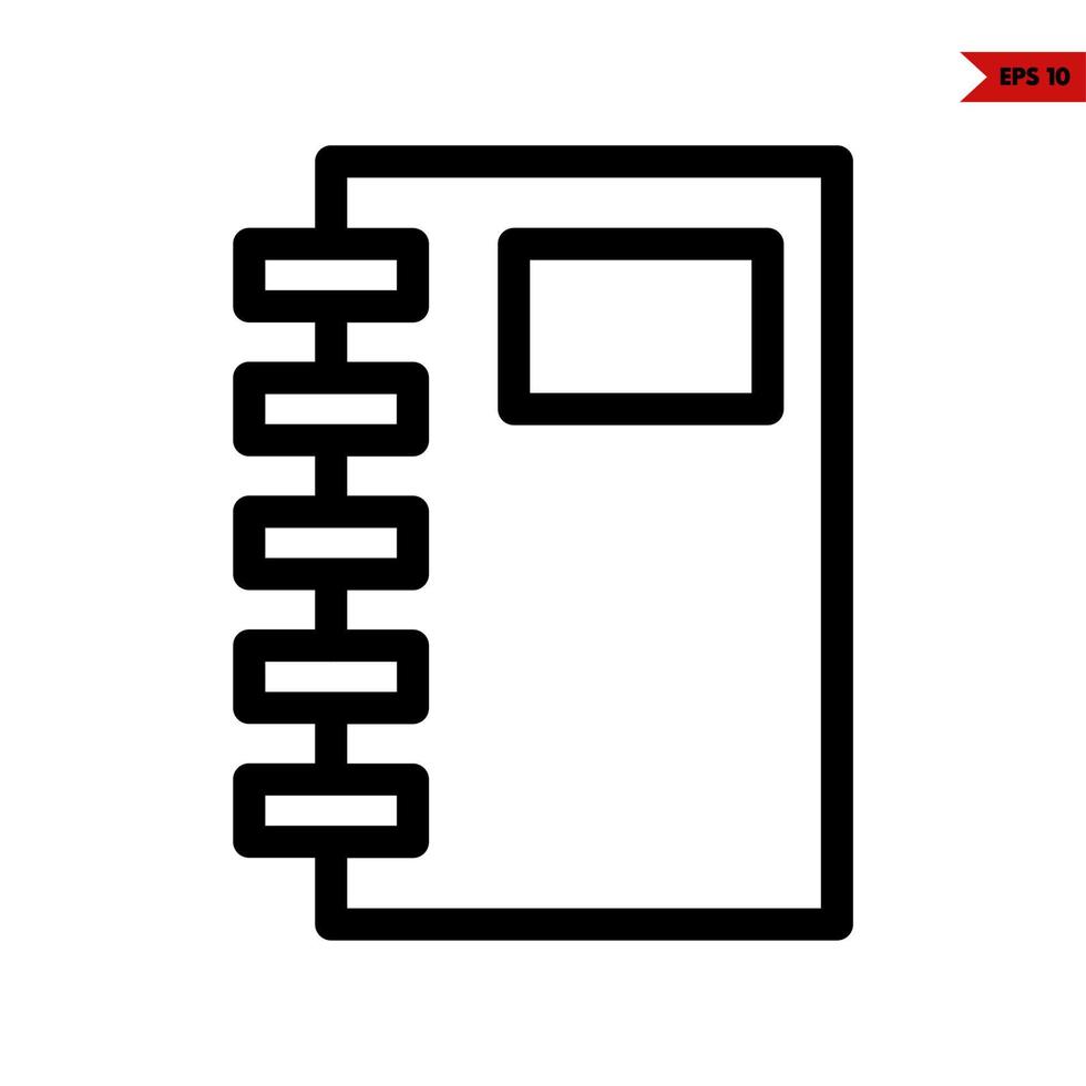 notebook line icon vector