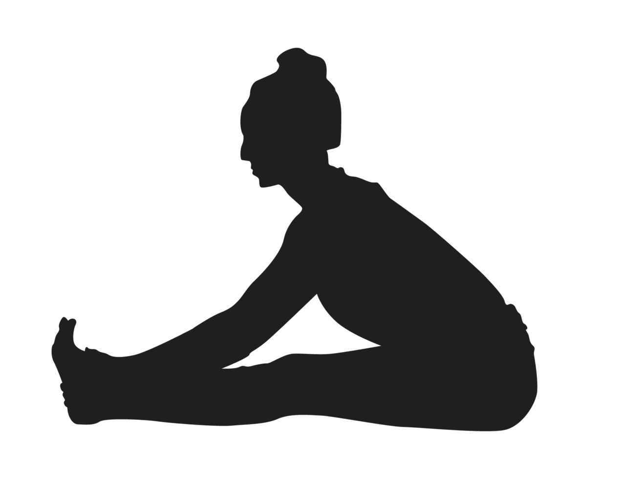 silhouette di donna fare yoga posa png