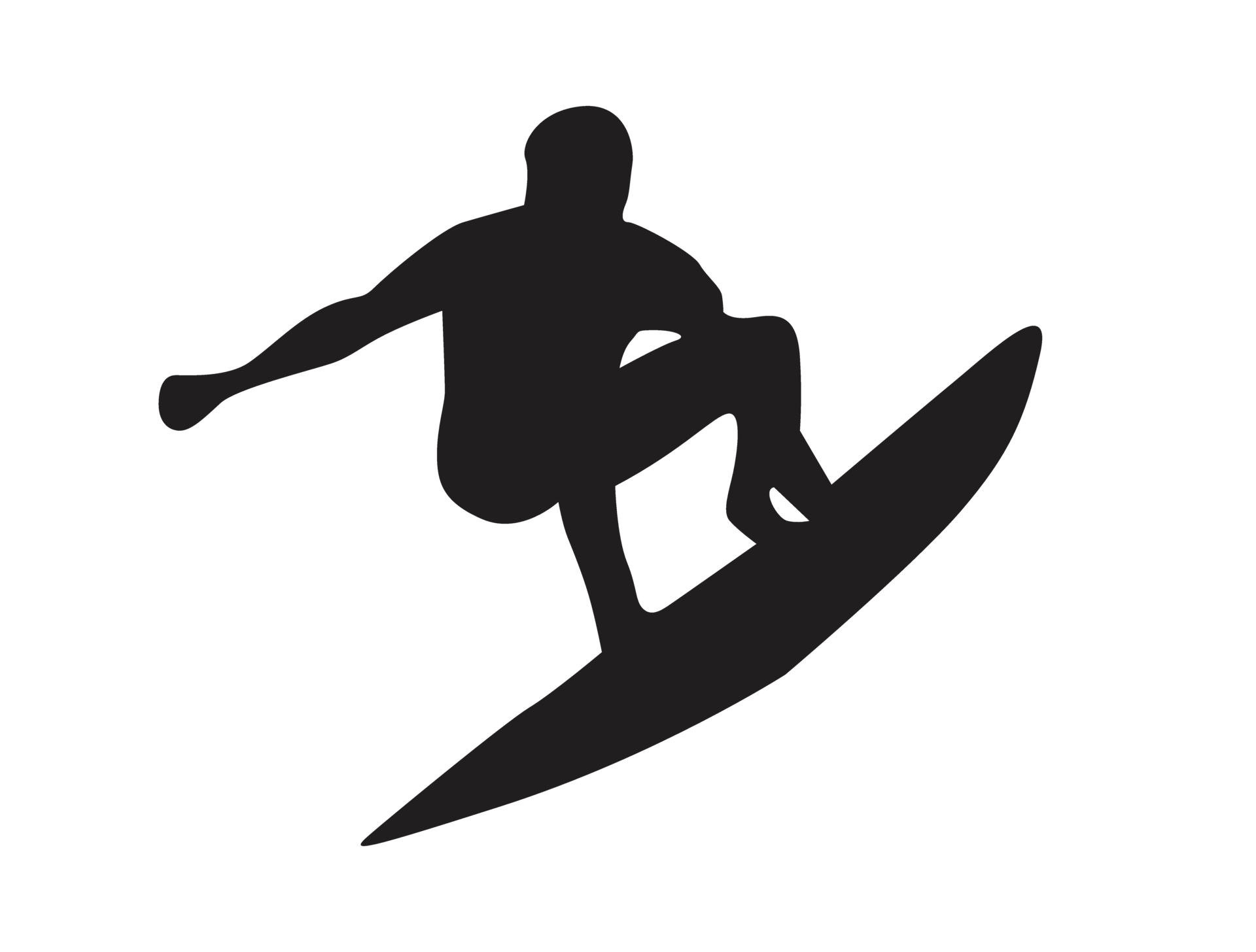 Silhouette of a Surfer Ocean Wave 22385633 PNG