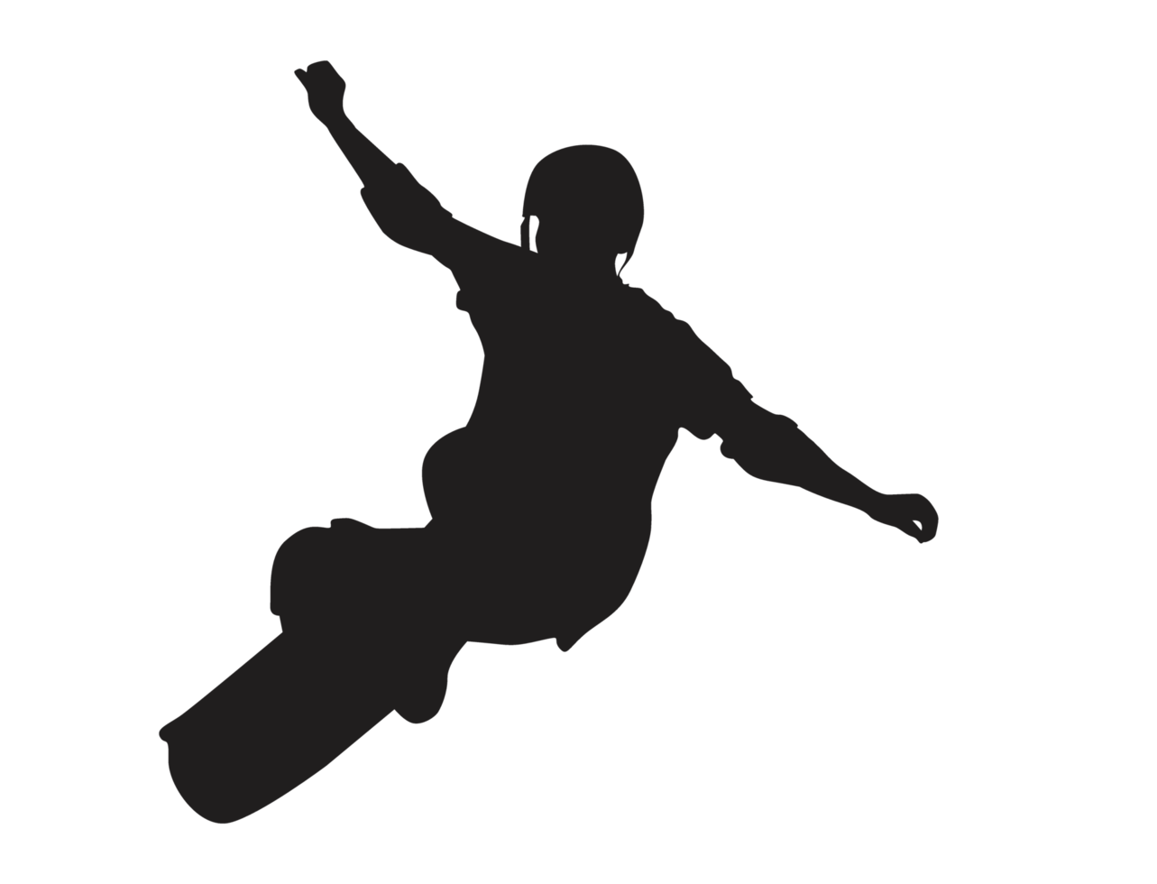 Silhouette of a Skateboarder Player, Skateboard png