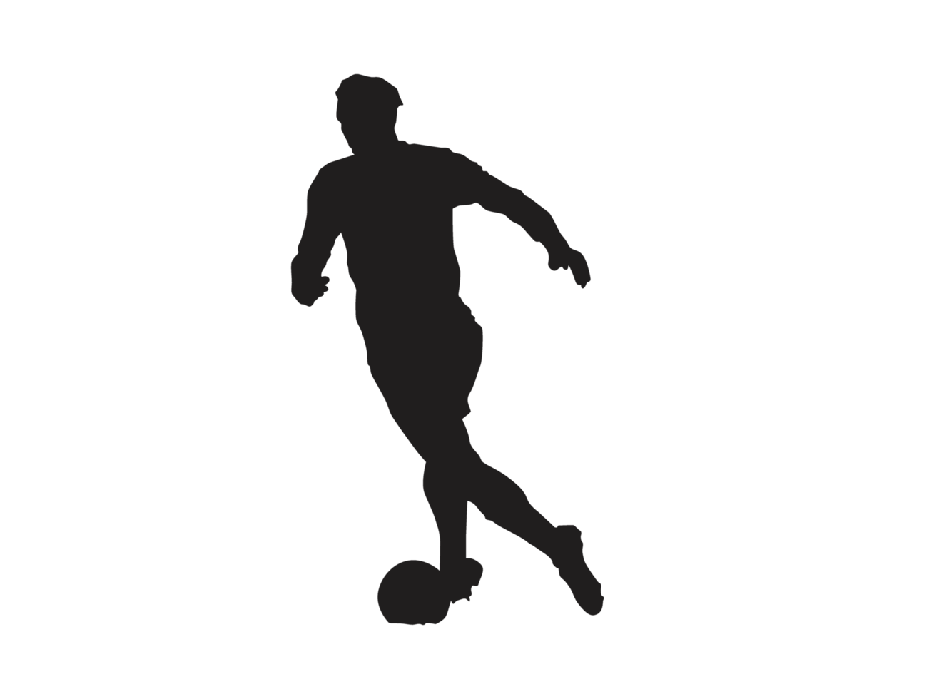 Silhouette Of A Soccer Player png