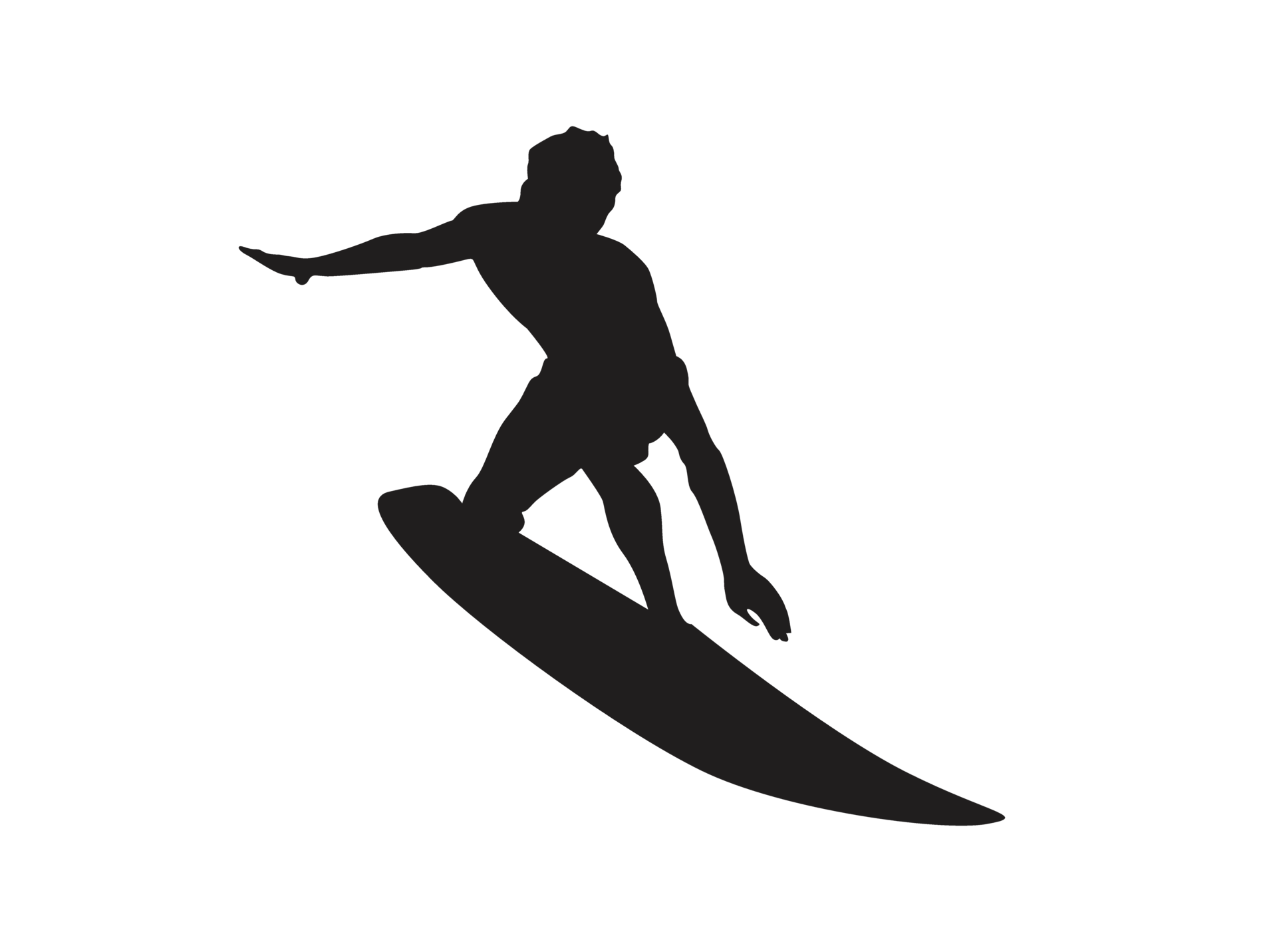 Silhouette of a Surfer Ocean Wave 22385646 PNG