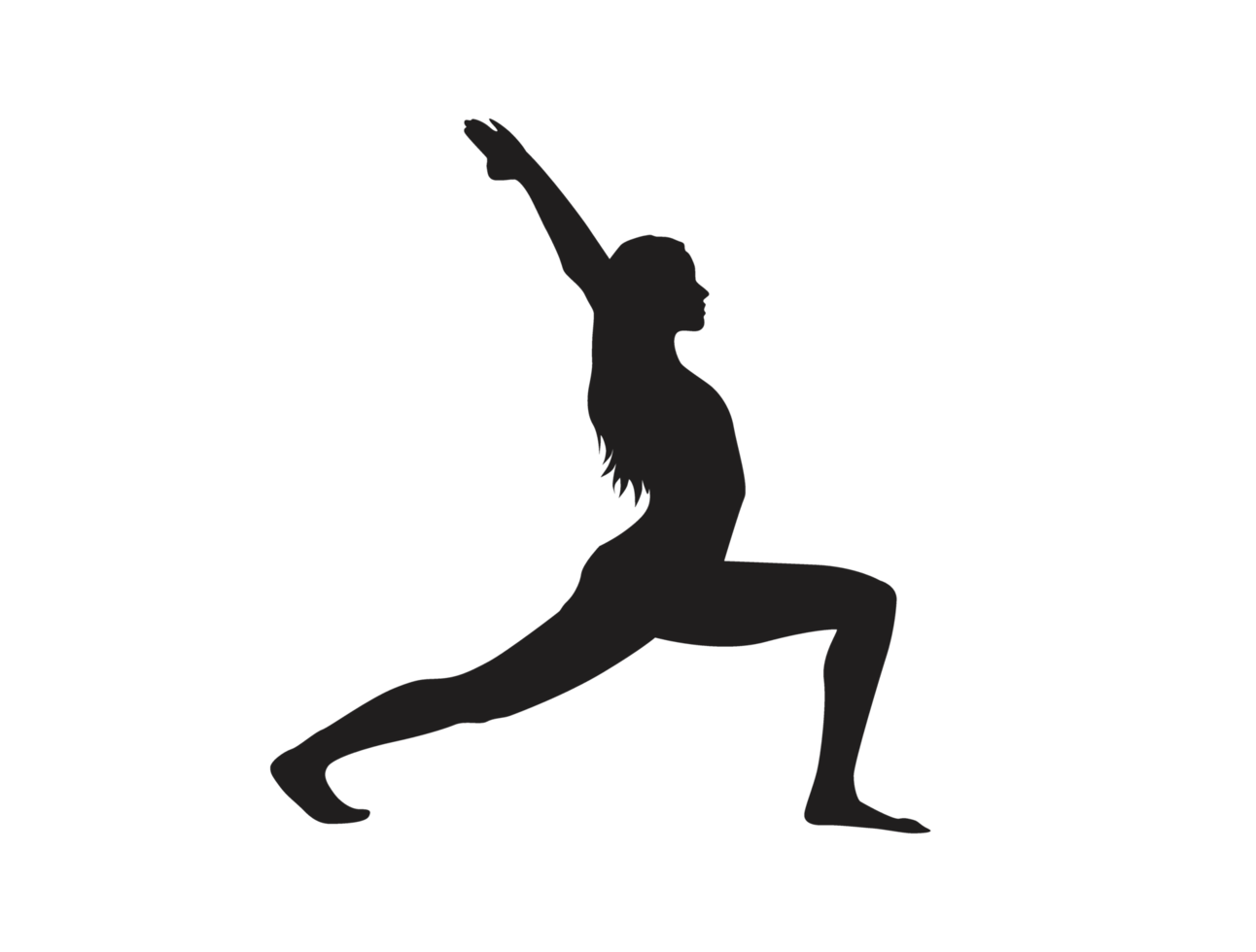 silhouette di donna fare yoga posa png