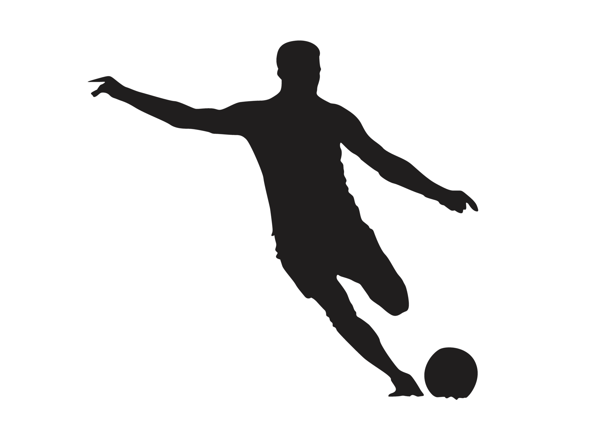 Silhouette Of A Soccer Player 22385649 PNG