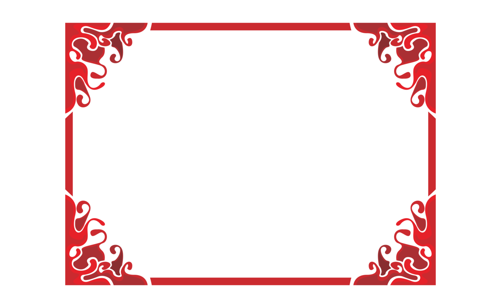 Swirl Blood Wave Ornament Border Design png