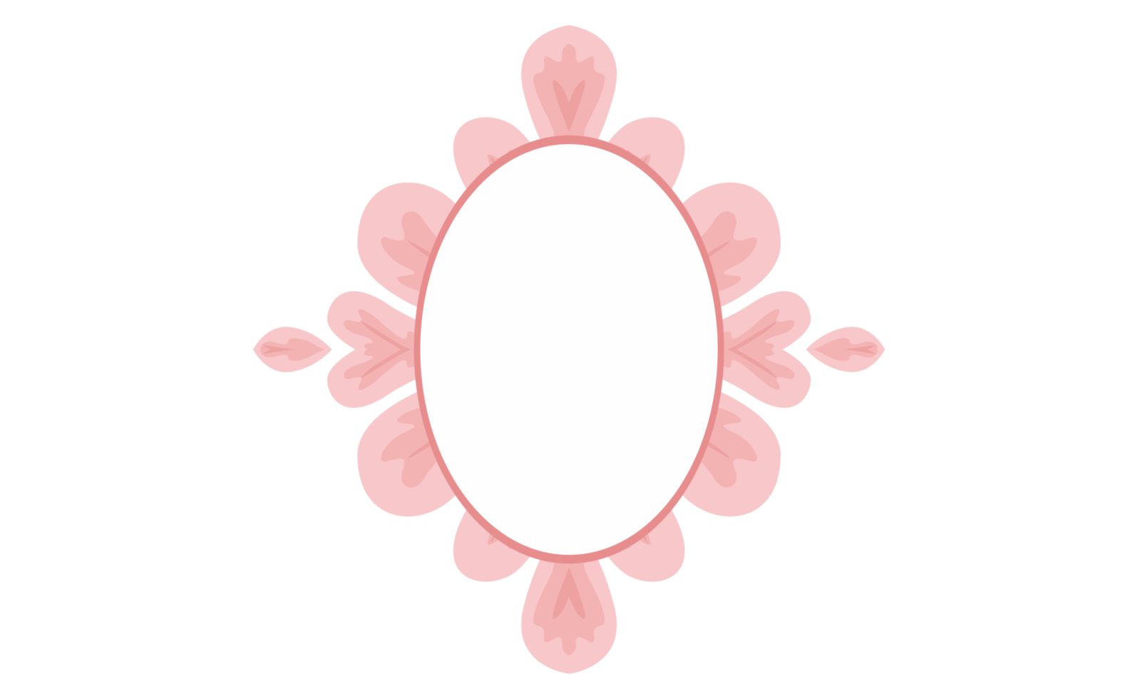 Pink Flower Petal Ornament Border Design png