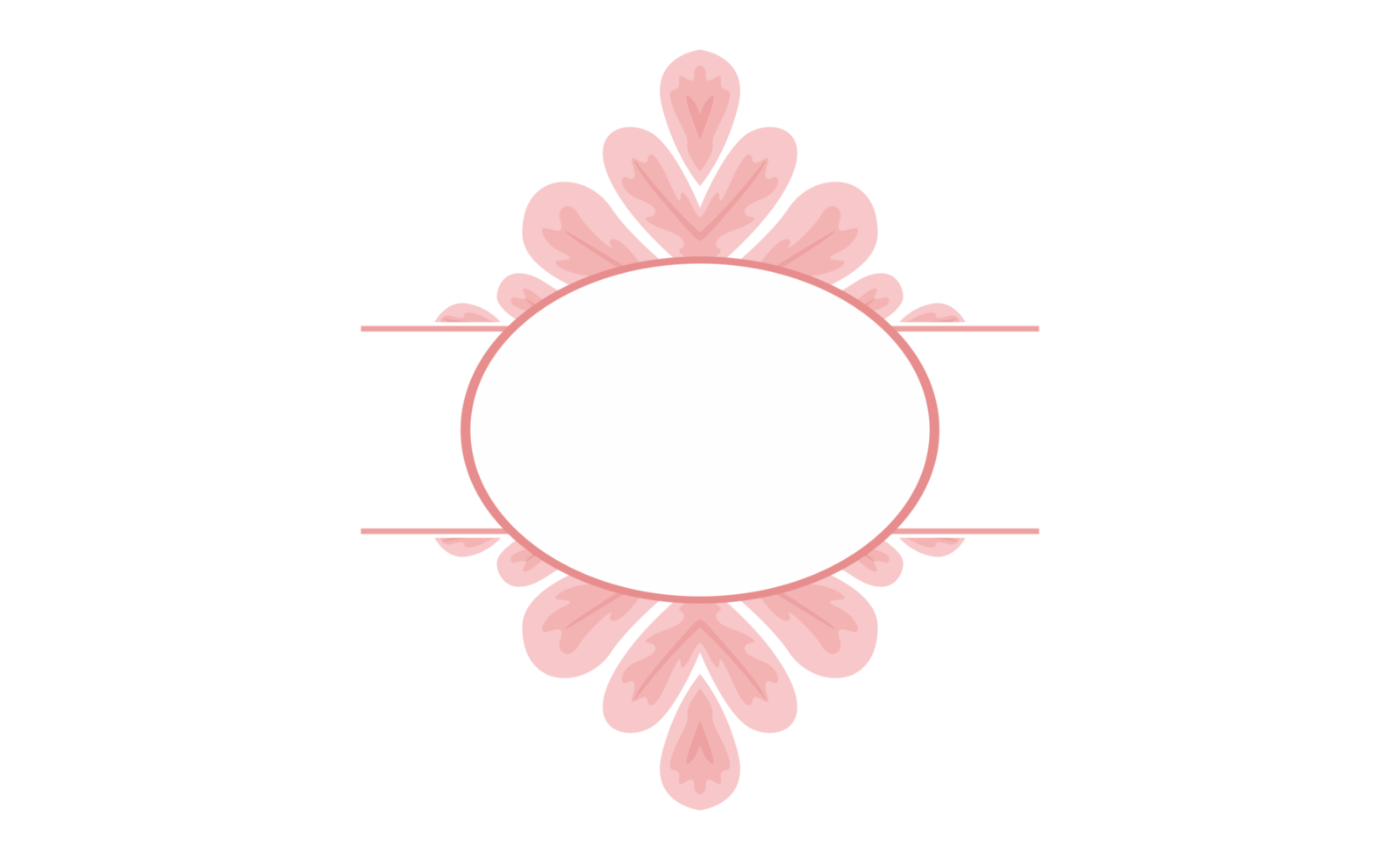 Pink Flower Petal Ornament Border Design png