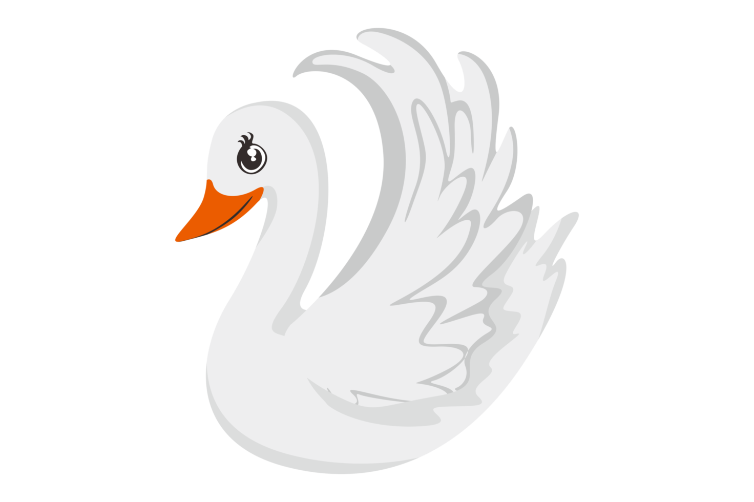Cute Animal White Swan 22385680 PNG