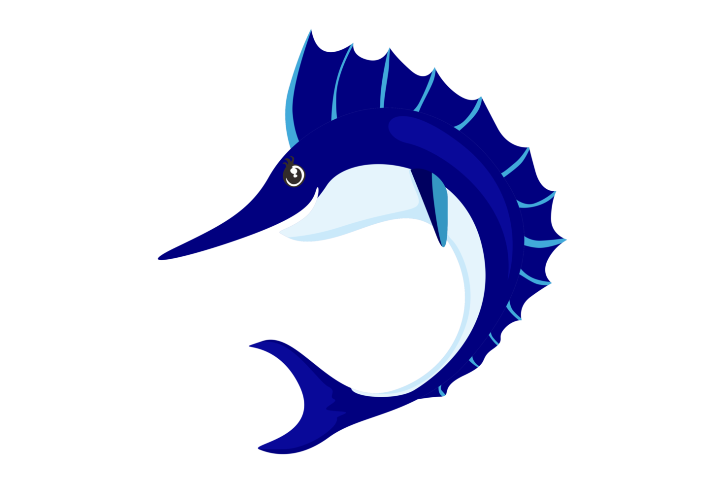 söt djur- - blå Svärdfisk fisk png