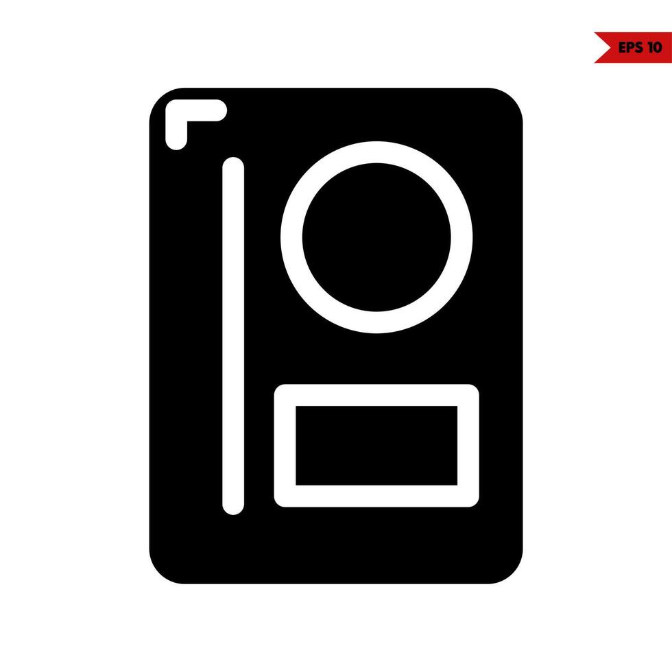 book glyph icon vector