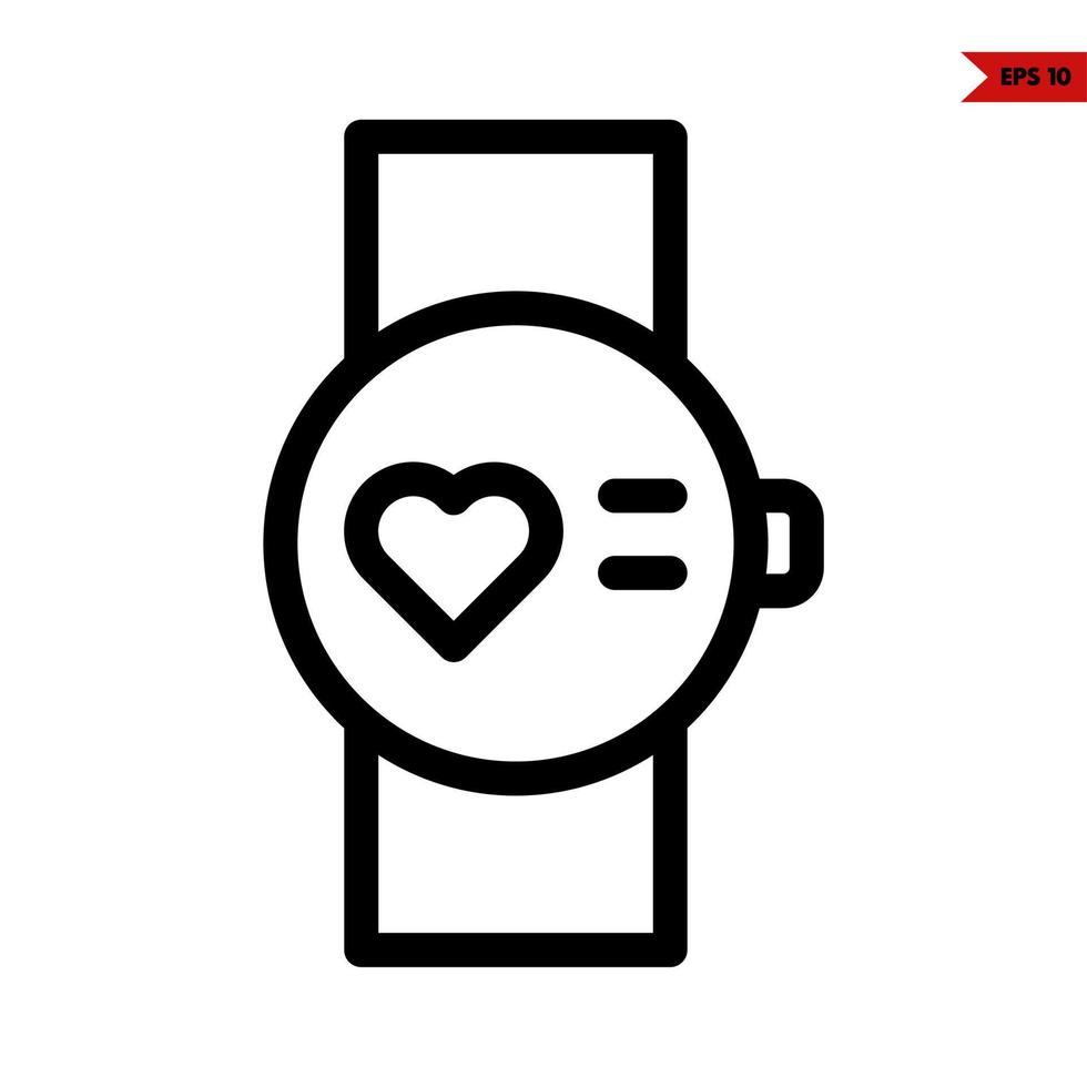 wristwatch line icon vector