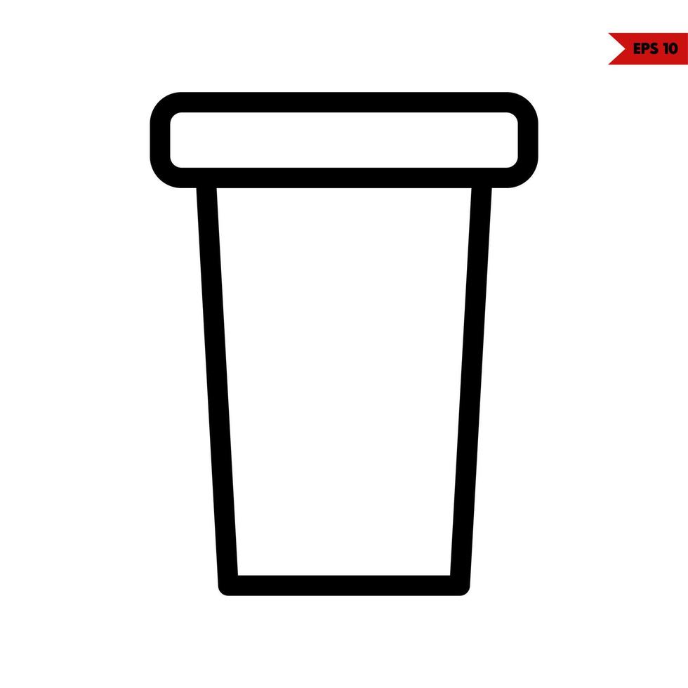 glass line icon vector