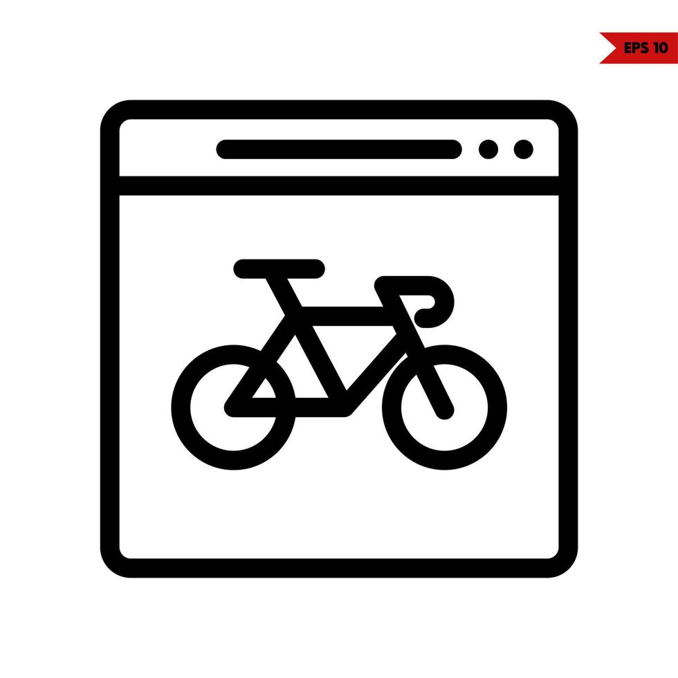 bicycle line icon vector