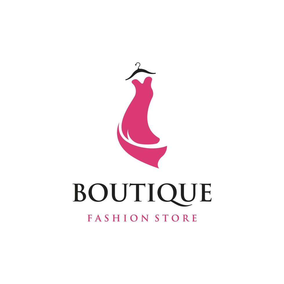 Women fashion logo template with clothes hanger, luxury clothes.Logo ...