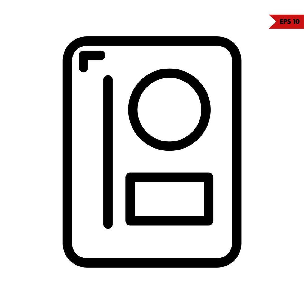 book line icon vector