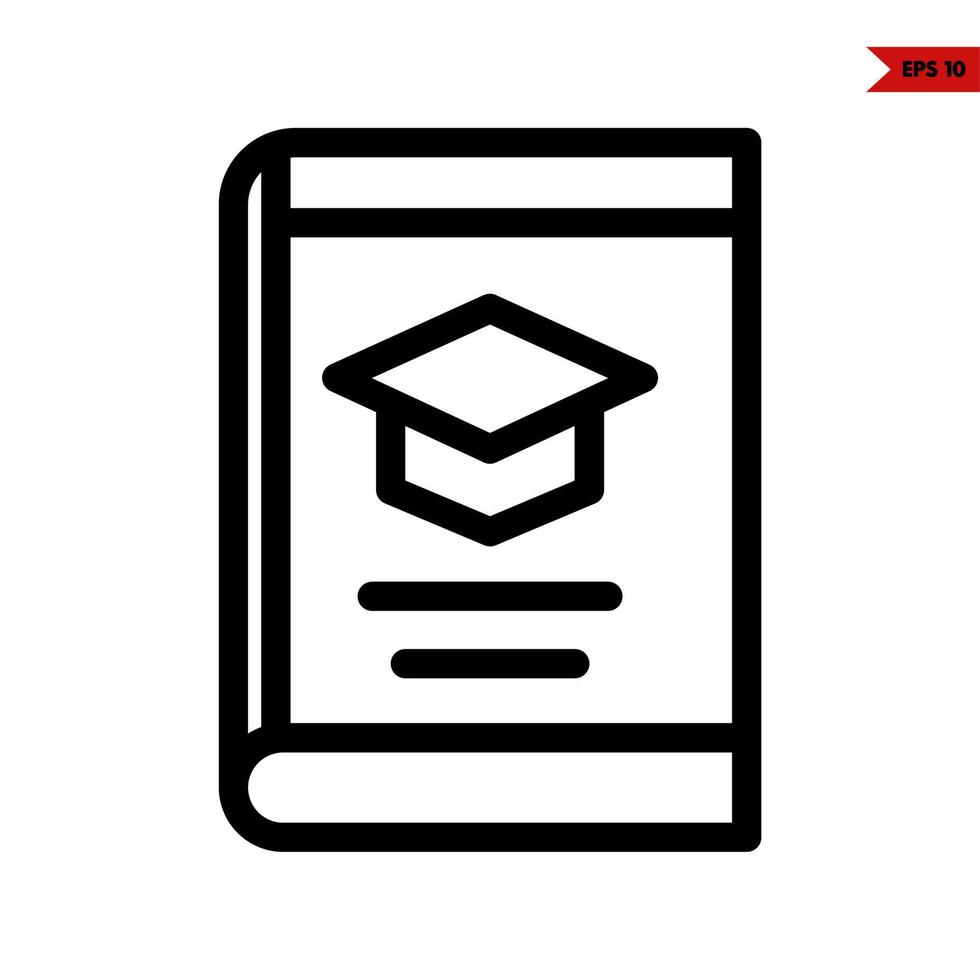 book line icon vector