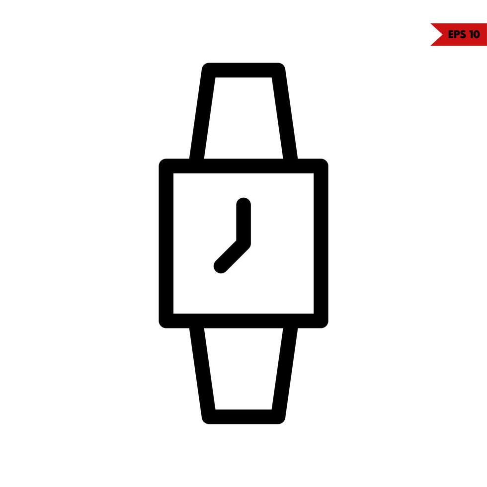 wristwatch line icon vector