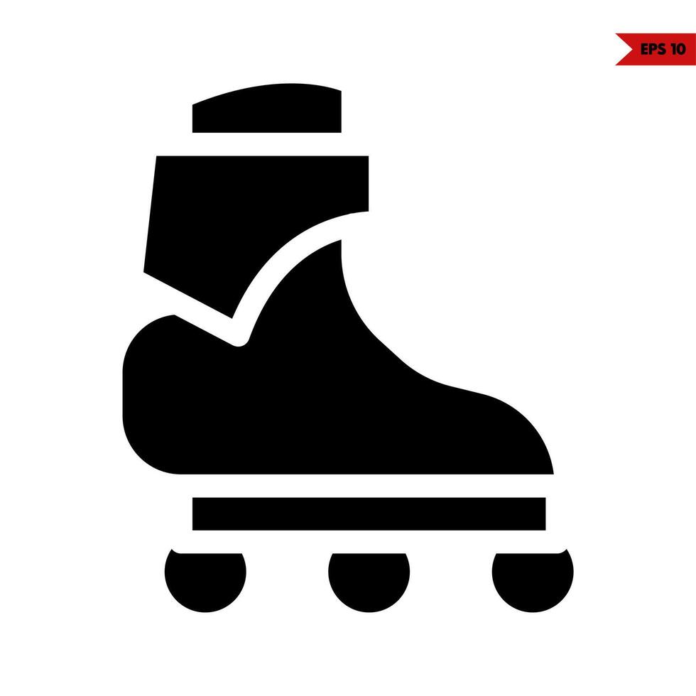 roller skate glyph icon vector