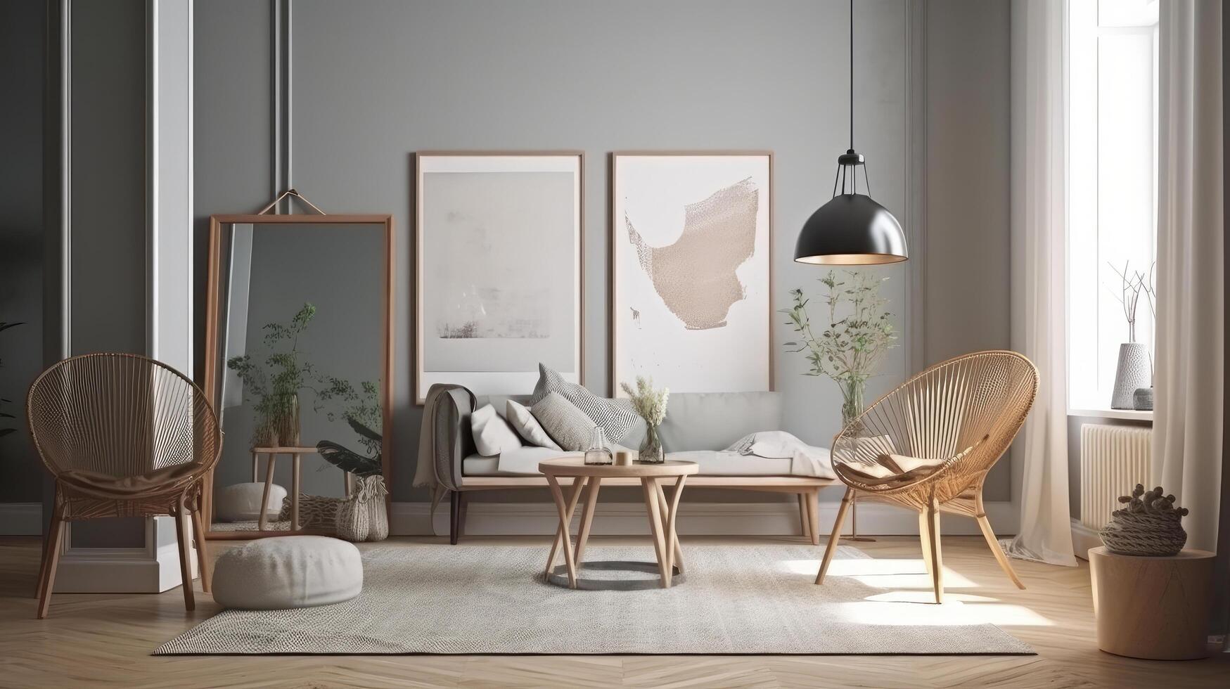 Modern Living Room Illustration photo