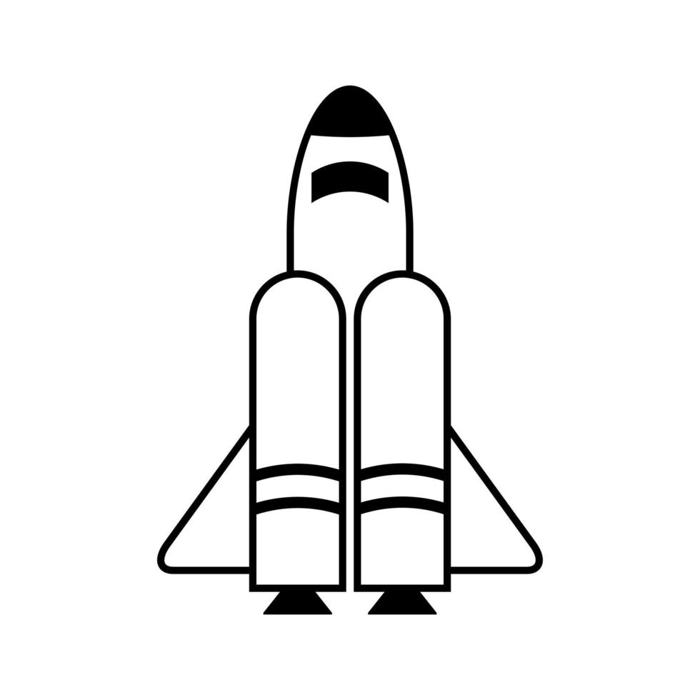 Rocket icon vector. Space Craft illustration sign. Shuttle symbol or logo. vector