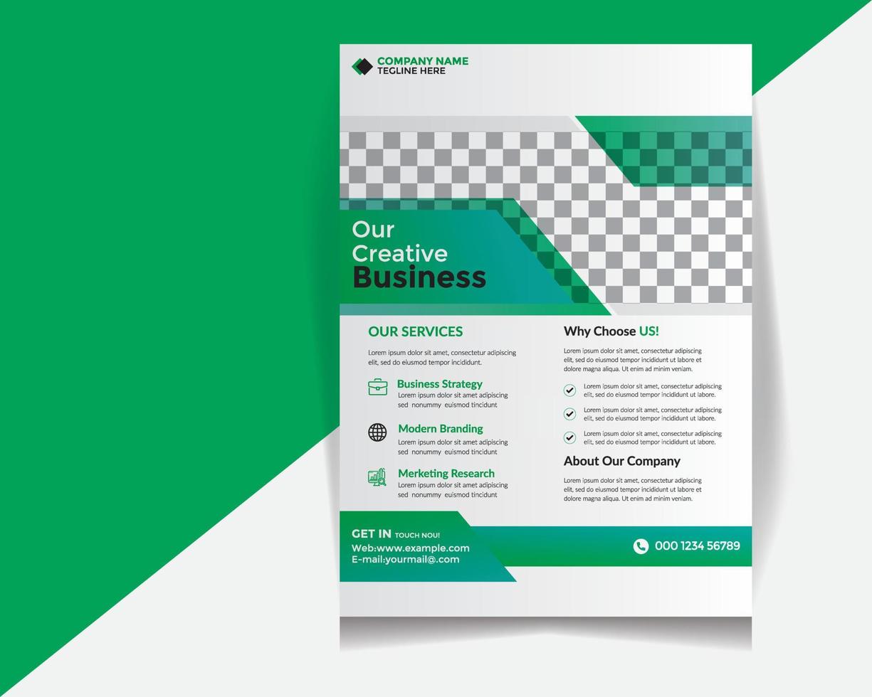 corporate business flayer design template. vector