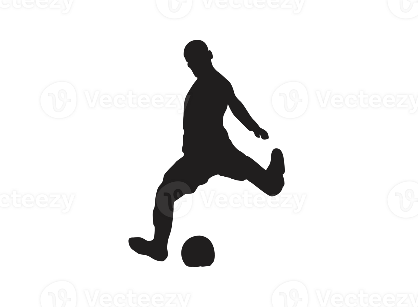 Silhouette Of A Soccer Player png