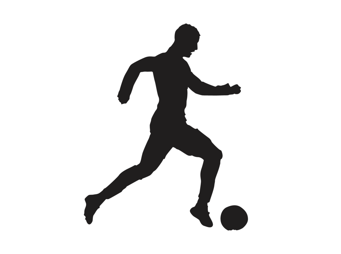 Silhouette Of A Soccer Player png