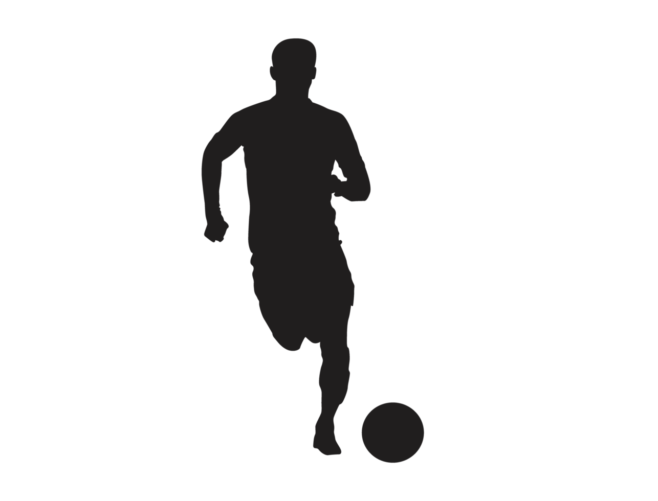 silhouet van een voetbal speler png