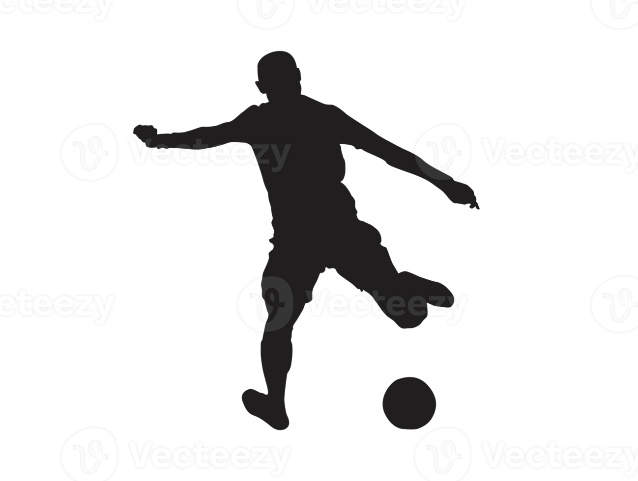 Silhouette Of A Soccer Player png