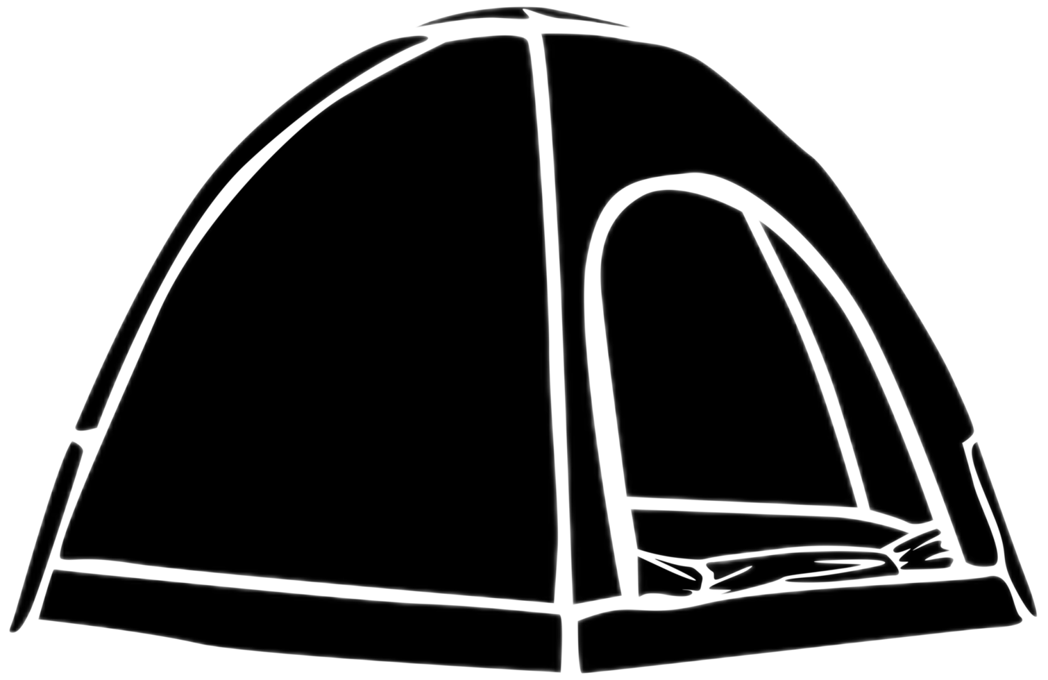 silhouet van camping tent png