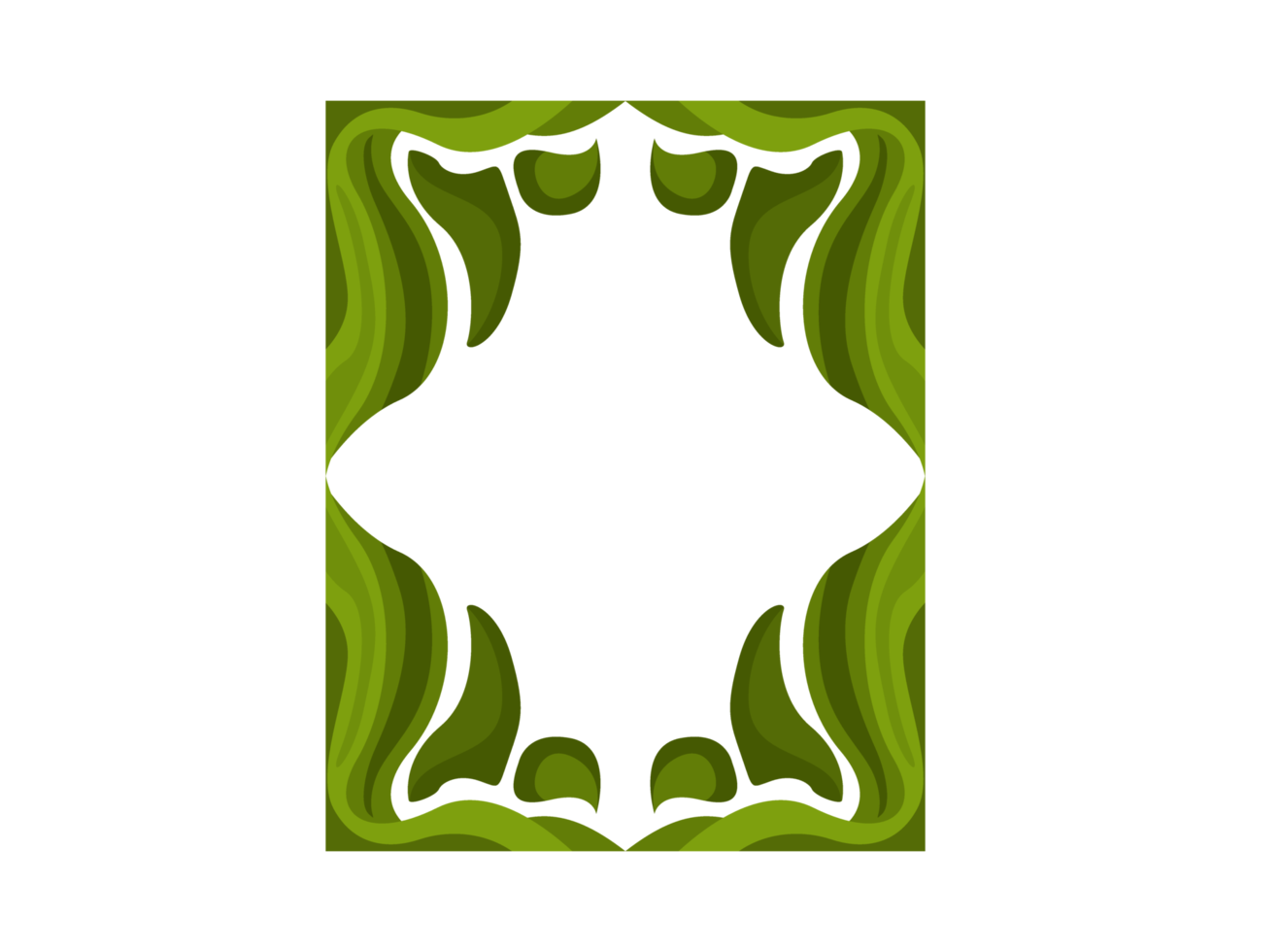 green Abstract Ornament Border Design png