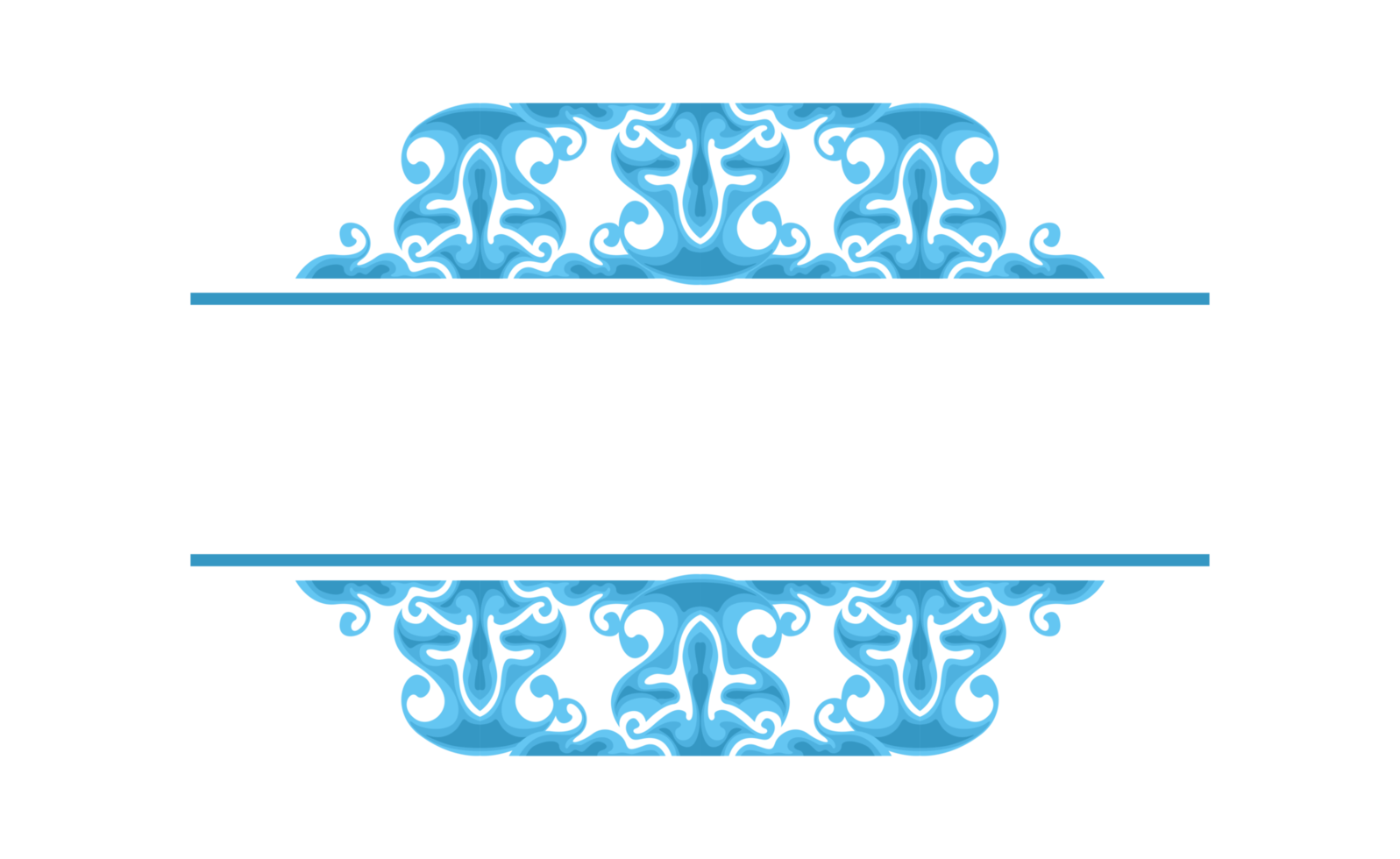 azul remolino agua ola ornamento frontera diseño png
