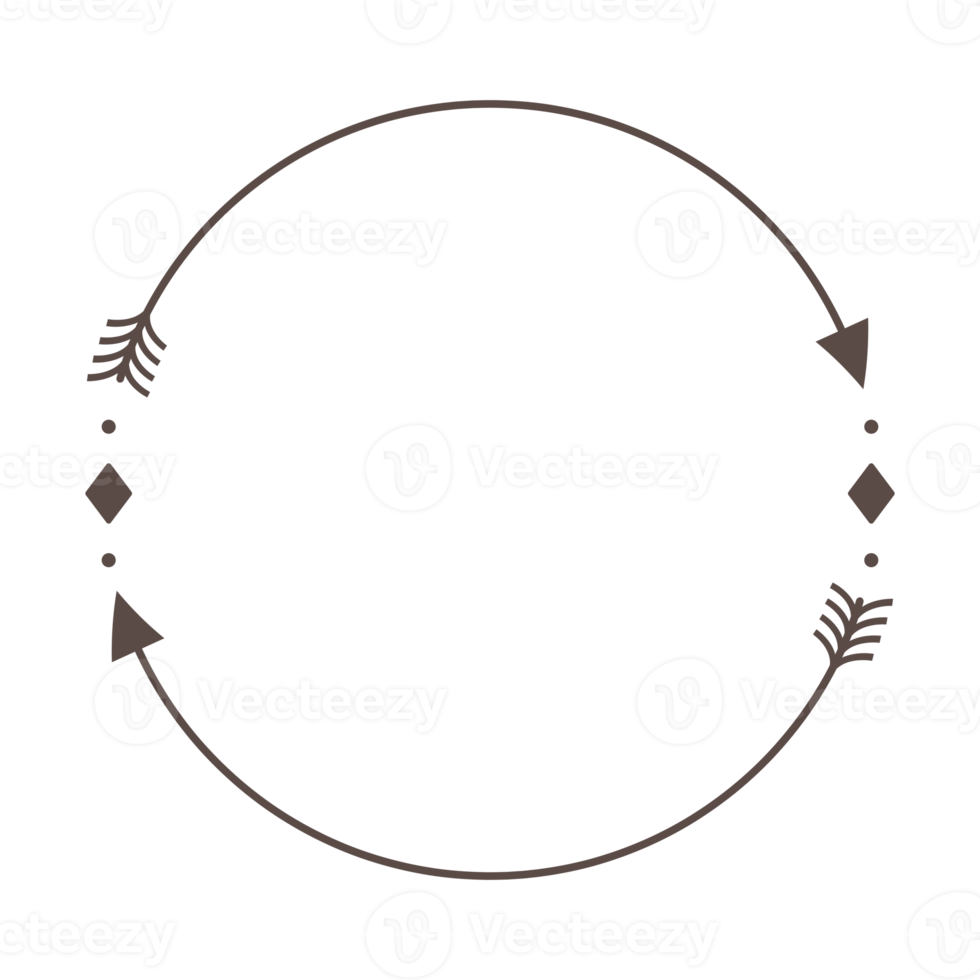 fricchettone cerchio freccia telaio frecce nel boho stile tribale frecce png