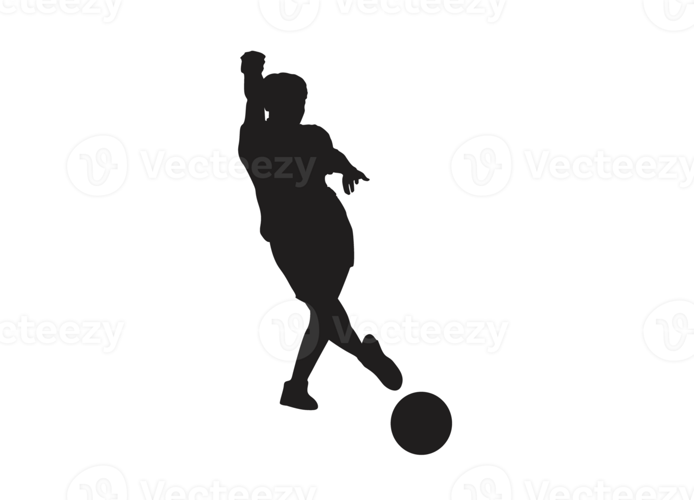 Silhouette of a Bowling Ball Player png